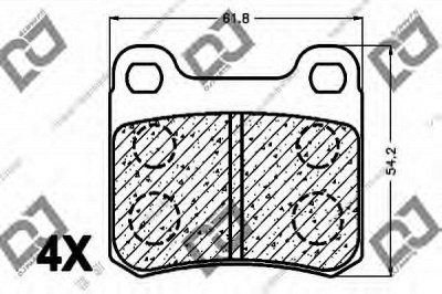 DJ PARTS bp1175 -  Комплект тормозных колодок, дисковый тормоз